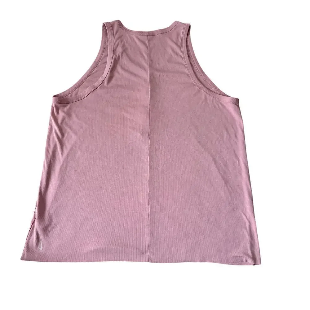 Nike Dri Fit tank top, Lightweight, quick dry, Pink; women's XL; Snap up